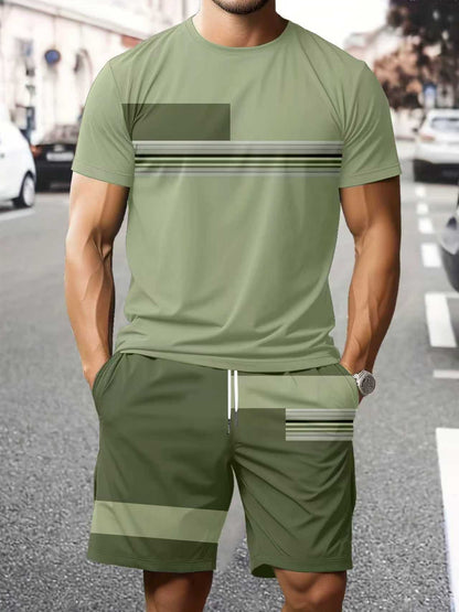 Men's 3D Printed T-Shirt and Shorts Set