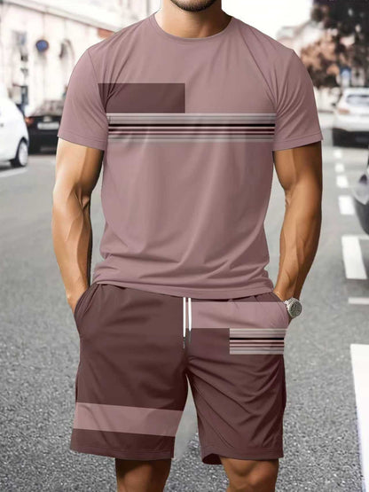 Men's 3D Printed T-Shirt and Shorts Set