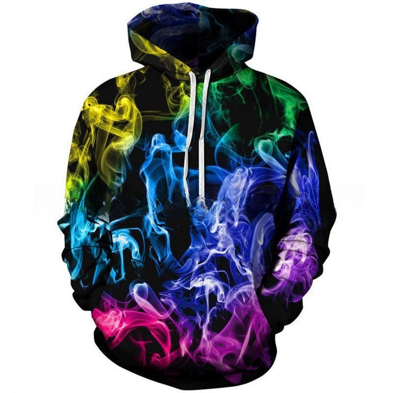 Men's 3D Skull Print Hooded Sweatshirt