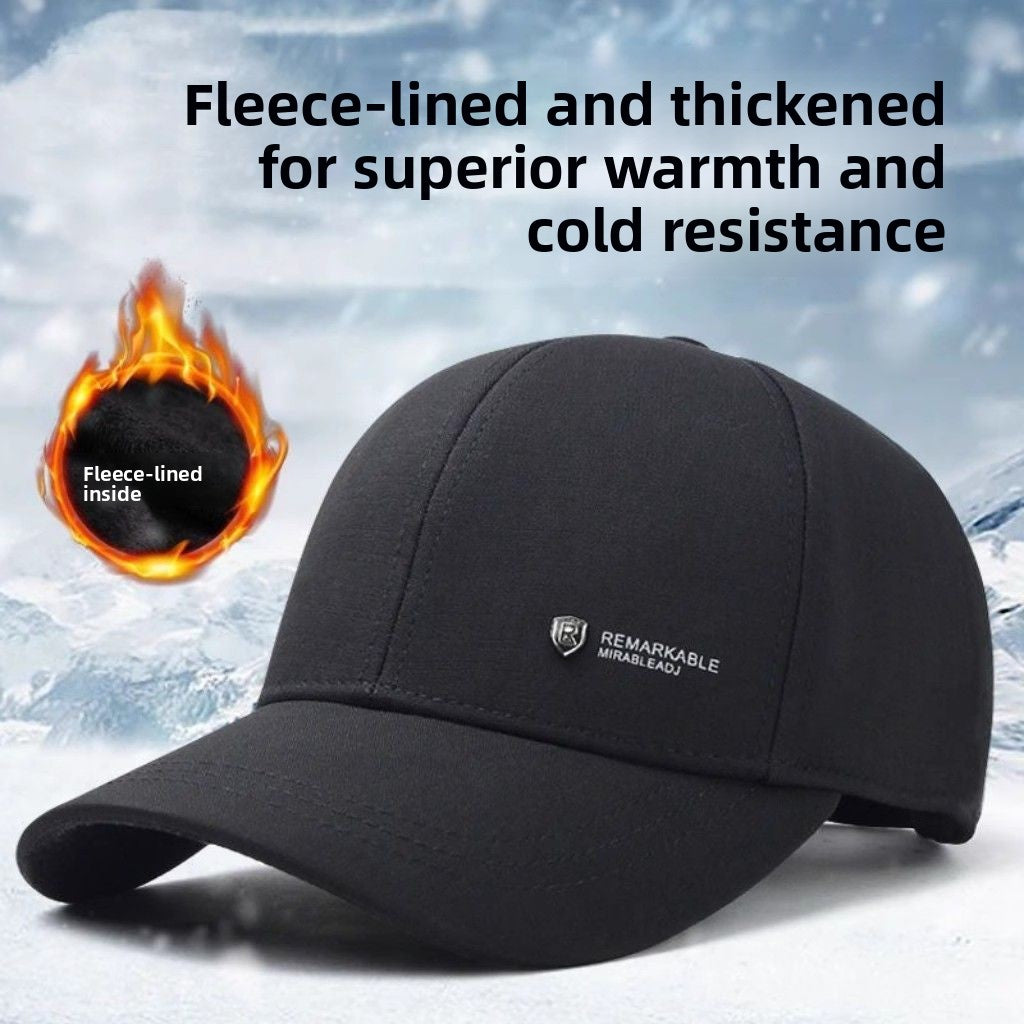 Men's Adjustable Velvet Baseball Cap for Winter
