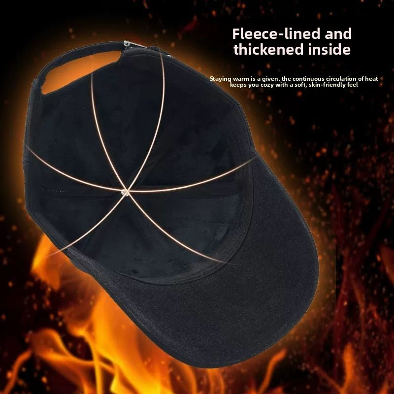 Men's Adjustable Velvet Baseball Cap for Winter
