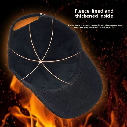 Men's Adjustable Velvet Baseball Cap for Winter