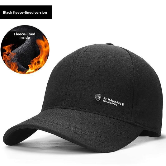 Men's Adjustable Velvet Baseball Cap for Winter