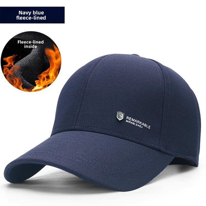 Men's Adjustable Velvet Baseball Cap for Winter