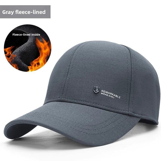 Men's Adjustable Velvet Baseball Cap for Winter