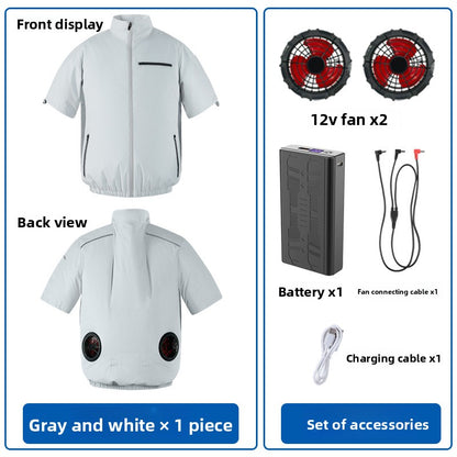 Men's air-conditioning clothing with fan