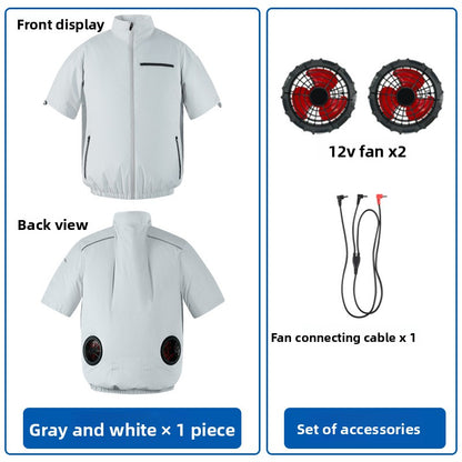 Men's air-conditioning clothing with fan