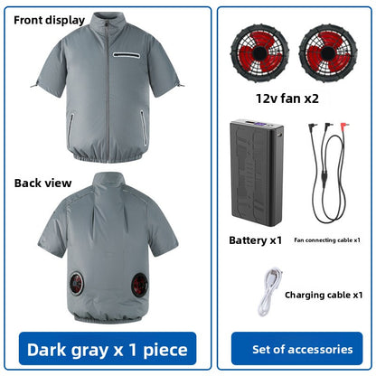 Men's air-conditioning clothing with fan