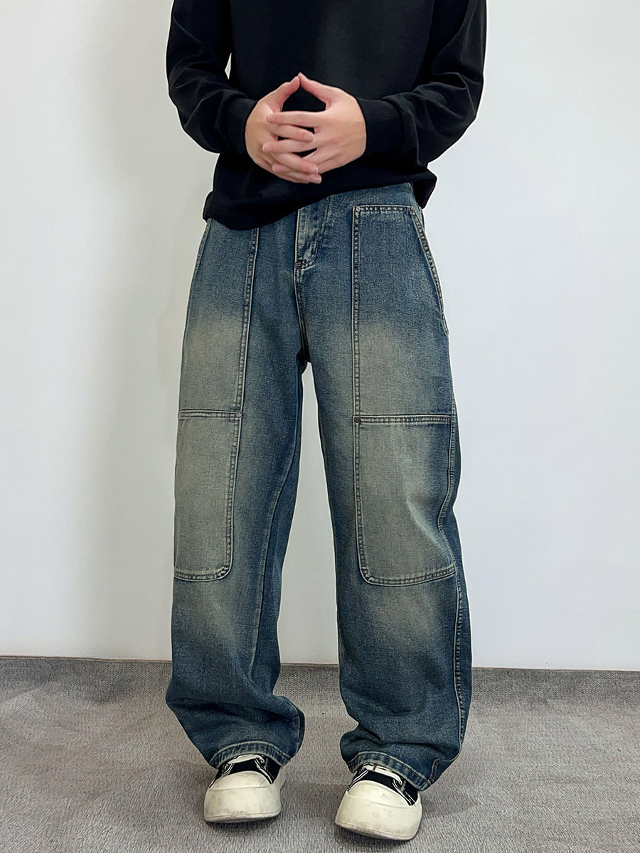 Men's American Retro Baggy Denim Jeans