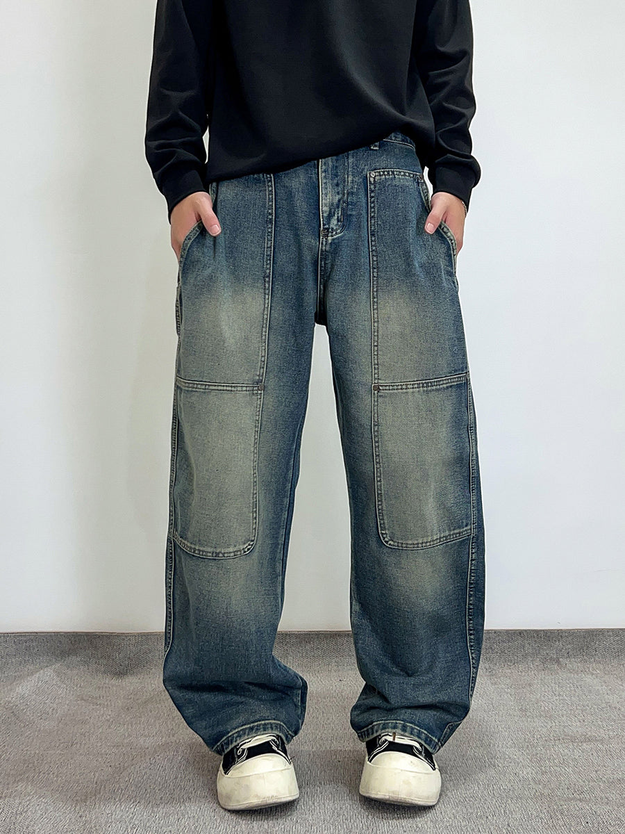 Men's American Retro Baggy Denim Jeans