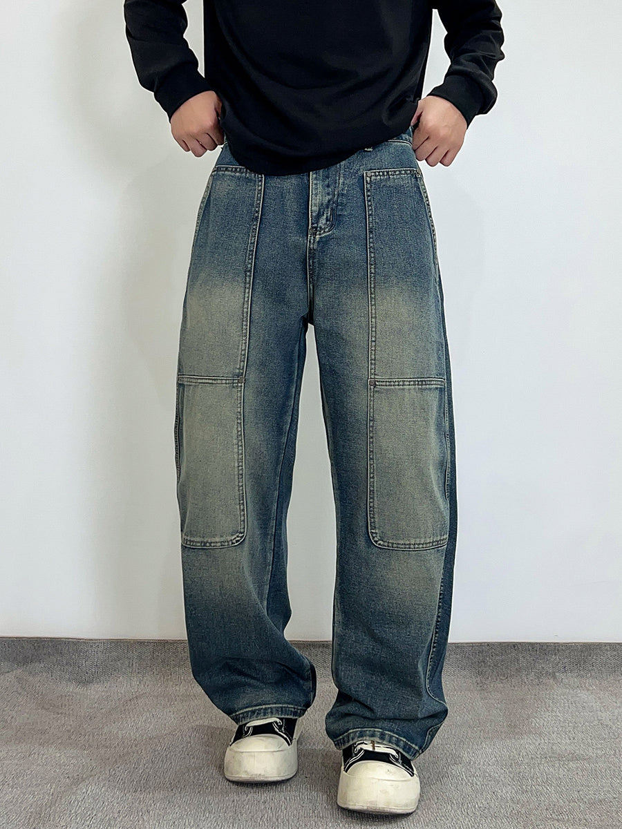 Men's American Retro Baggy Denim Jeans