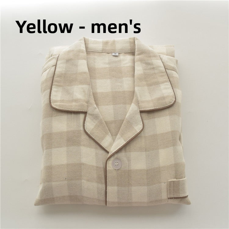 Men's and Women's Cotton Brushed Flannel Pajamas Set