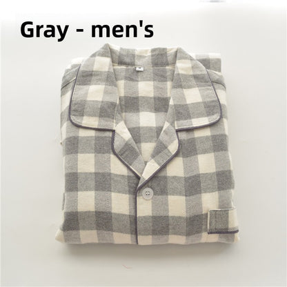 Men's and Women's Cotton Brushed Flannel Pajamas Set