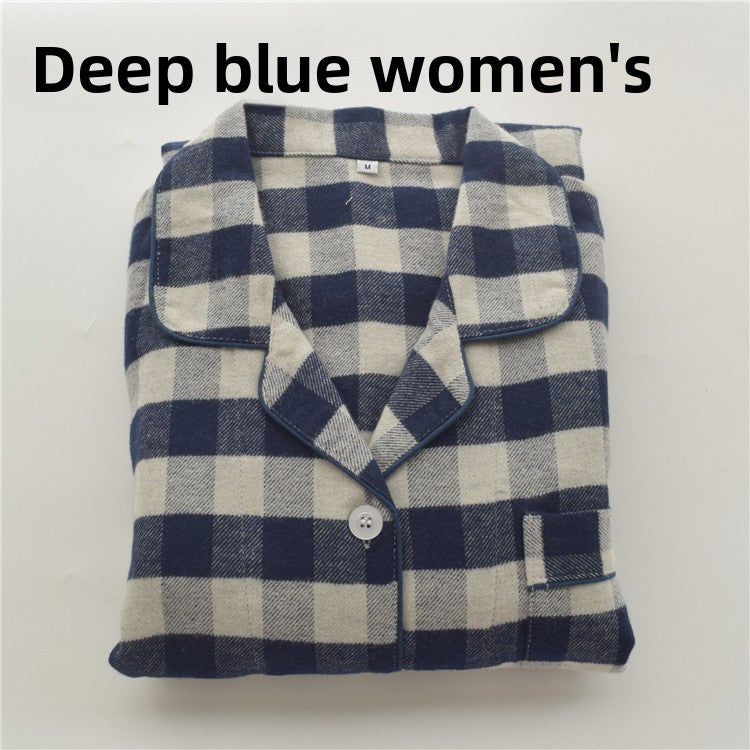 Men's and Women's Cotton Brushed Flannel Pajamas Set