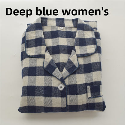 Men's and Women's Cotton Brushed Flannel Pajamas Set