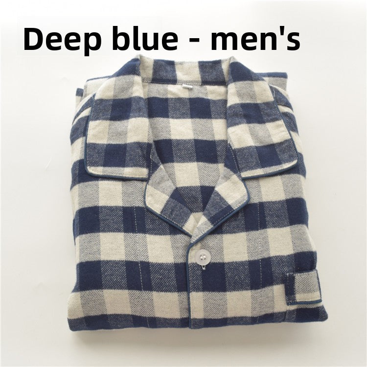 Men's and Women's Cotton Brushed Flannel Pajamas Set