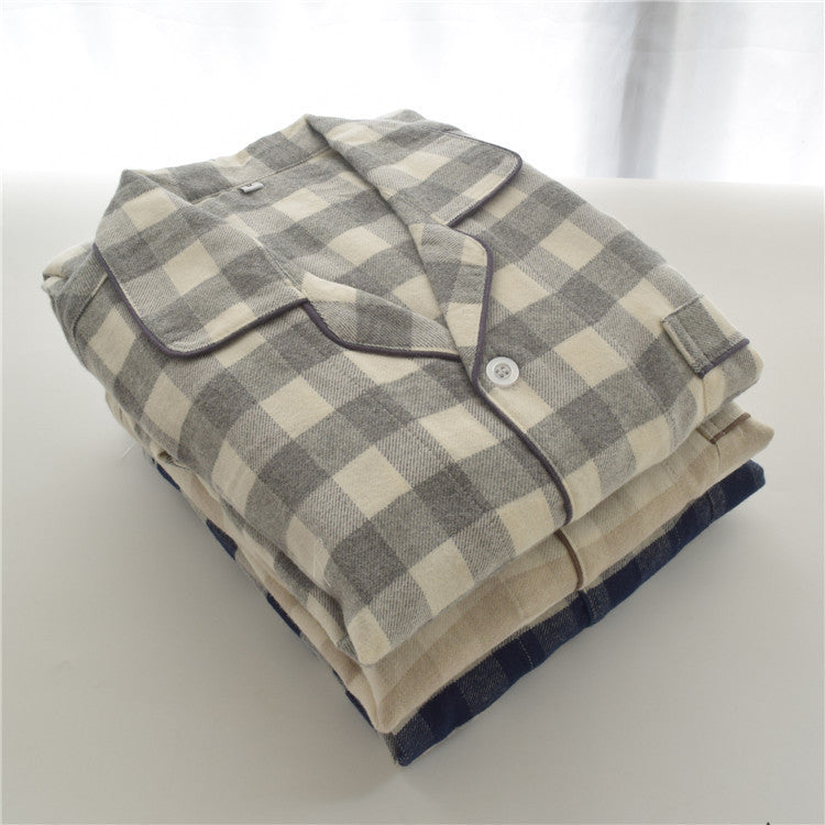 Men's and Women's Cotton Brushed Flannel Pajamas Set