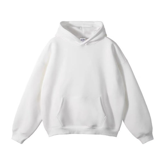 Men's and Women's Loose Plain Color Fleece Pullover Sweater