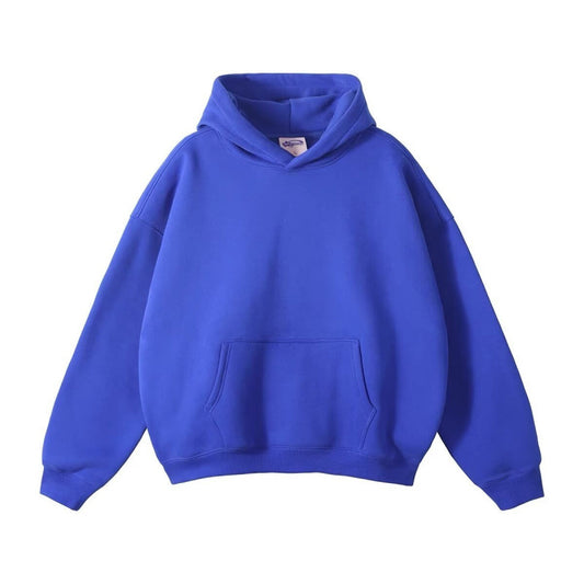 Men's and Women's Loose Plain Color Fleece Pullover Sweater