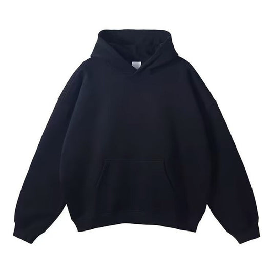 Men's and Women's Loose Plain Color Fleece Pullover Sweater