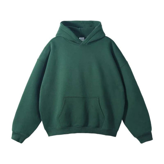 Men's and Women's Loose Plain Color Fleece Pullover Sweater