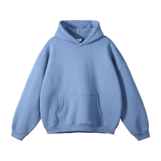 Men's and Women's Loose Plain Color Fleece Pullover Sweater