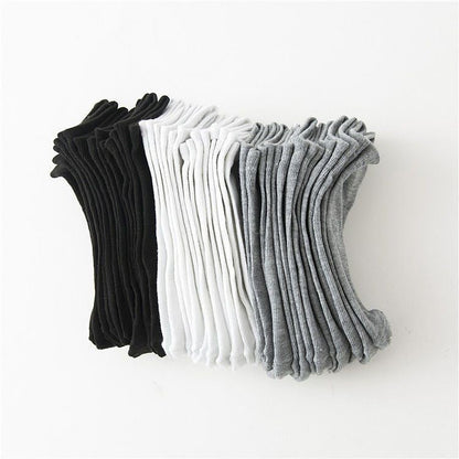 Men's Ankle Socks - Polyester Cotton Blend, Invisible, Solid Color