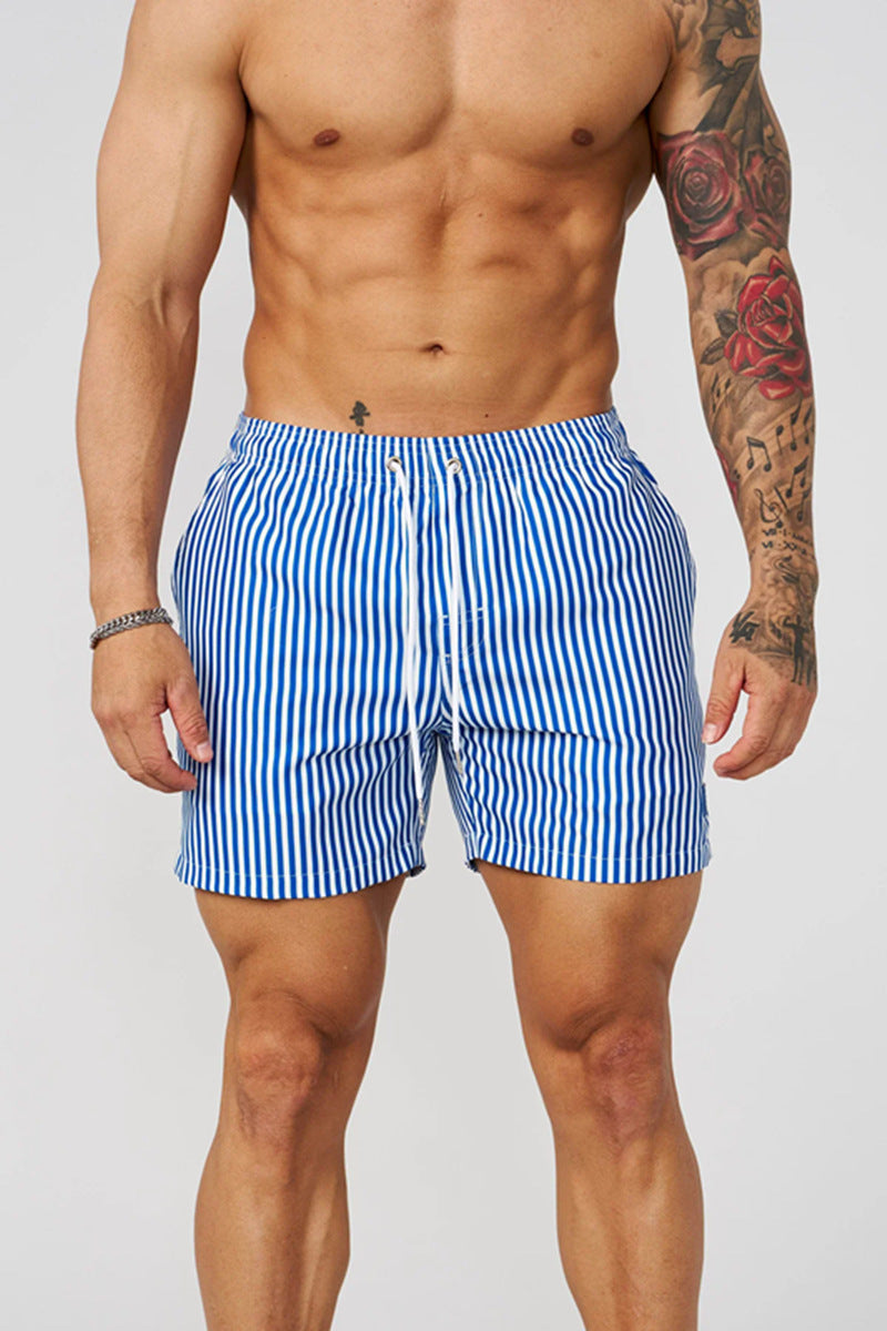 Men's Athletic Striped Breathable Shorts