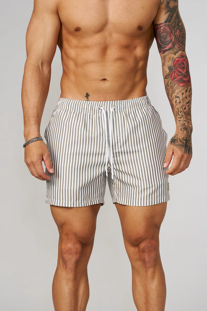 Men's Athletic Striped Breathable Shorts
