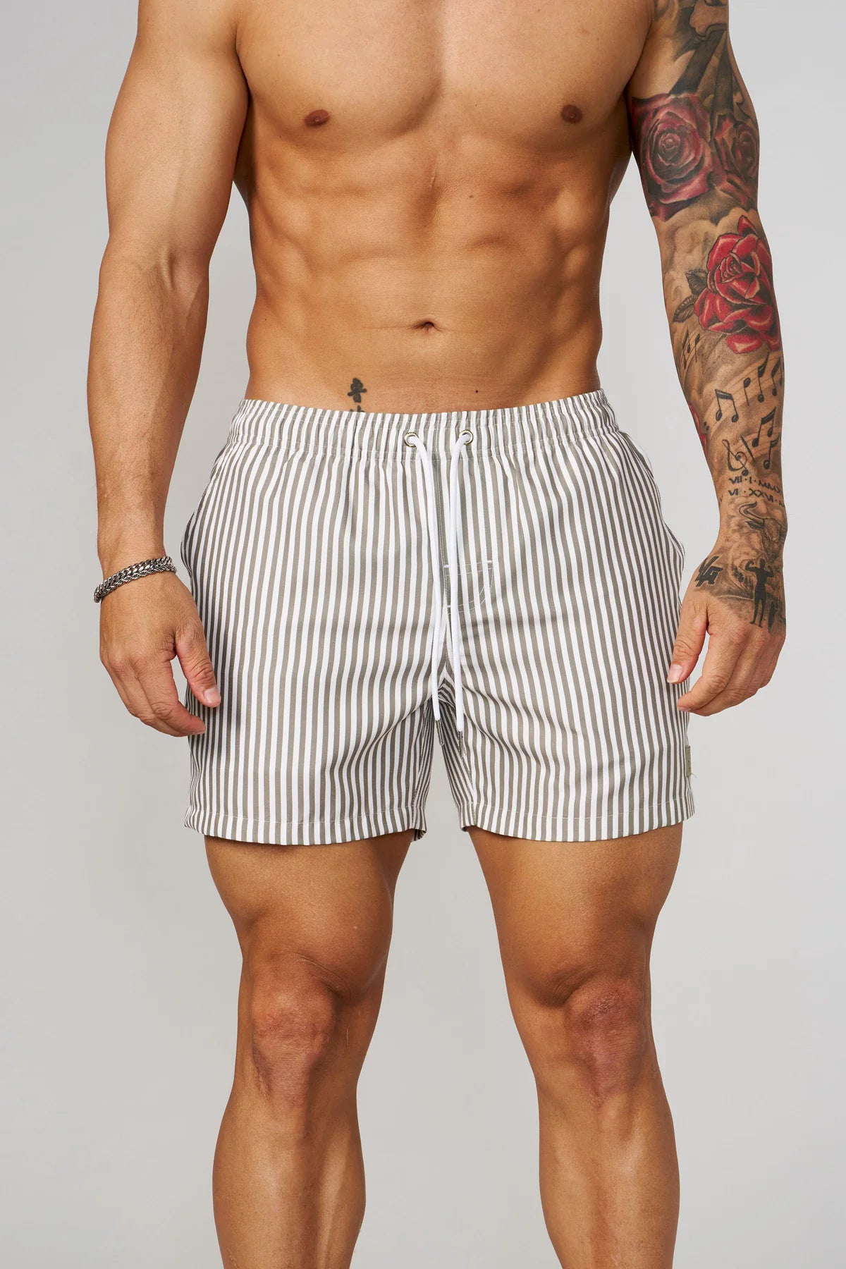 Men's Athletic Striped Breathable Shorts