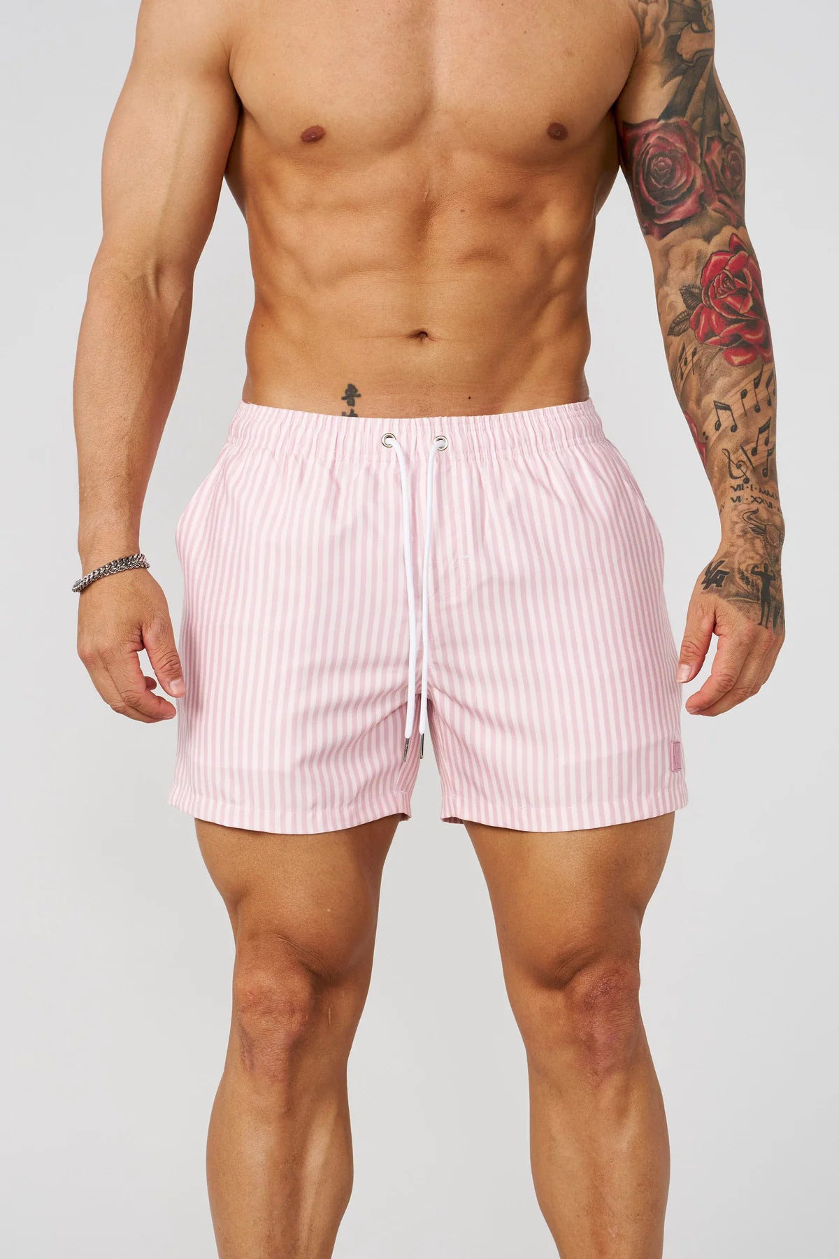 Men's Athletic Striped Breathable Shorts
