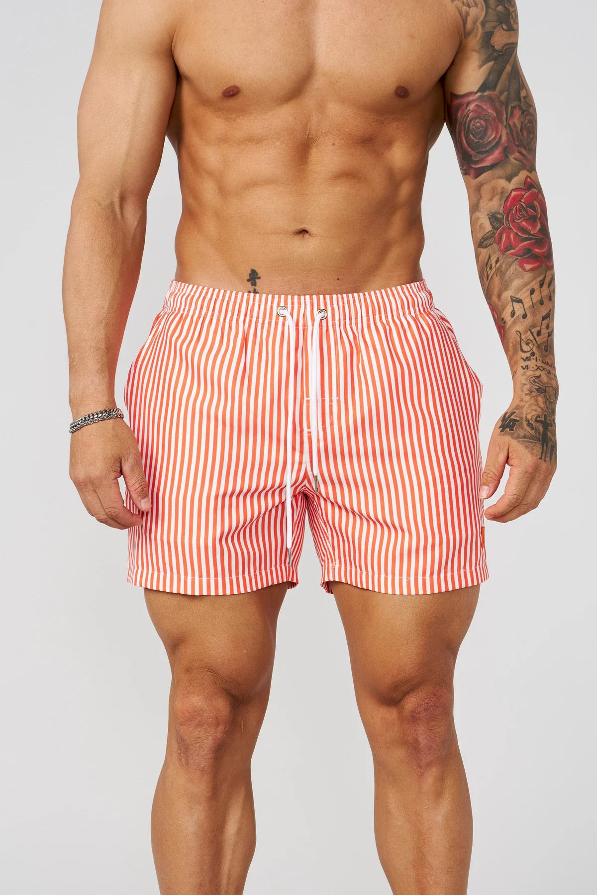 Men's Athletic Striped Breathable Shorts