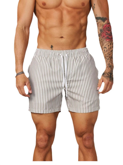 Men's Athletic Striped Breathable Shorts