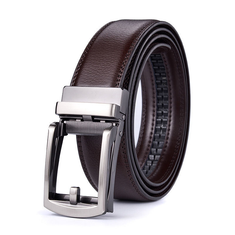 Men's Automatic Buckle Genuine Leather Belt