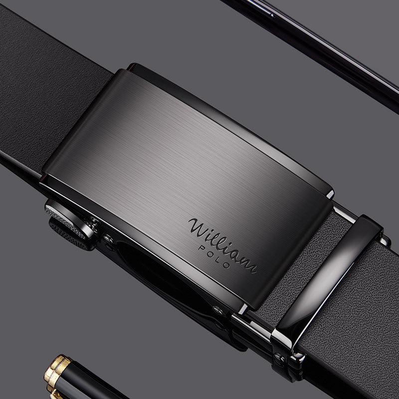 Men's Automatic Buckle Genuine Leather Belt