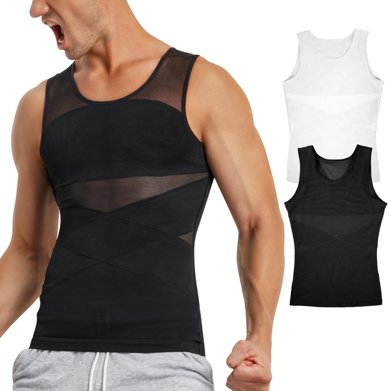 Men's body shaping and shaping vest