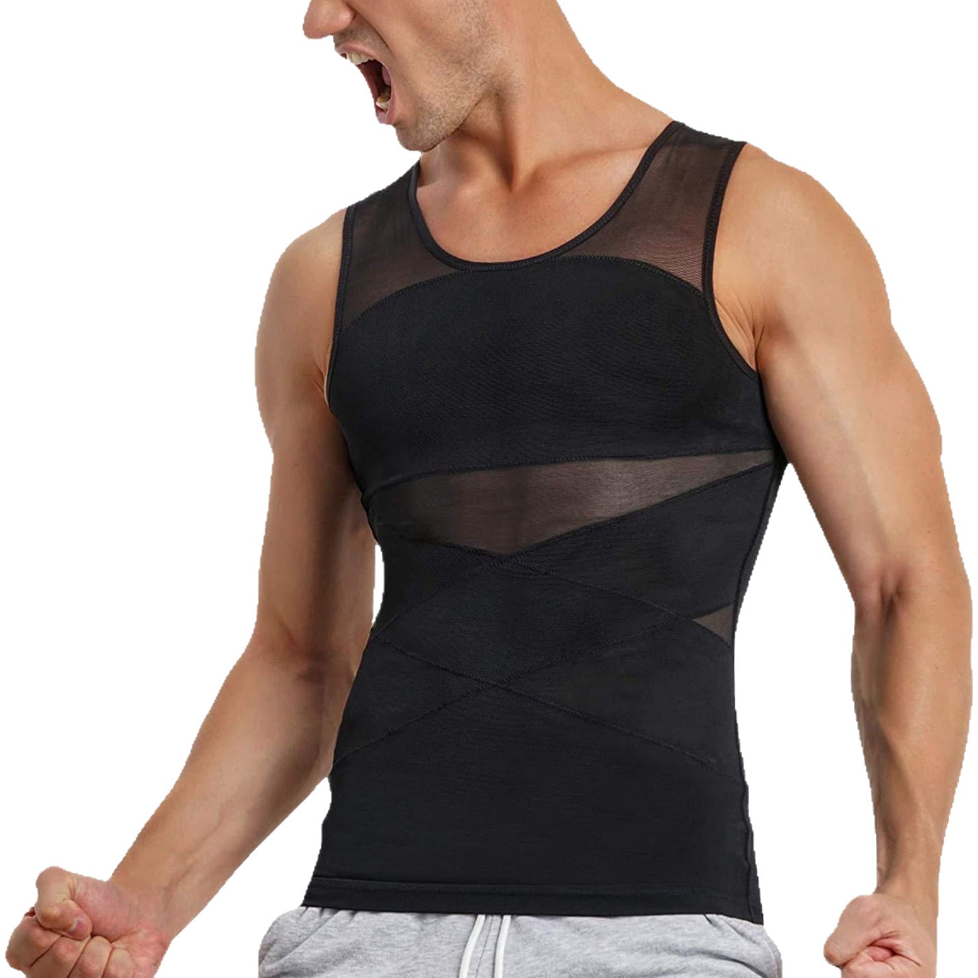 Men's body shaping and shaping vest