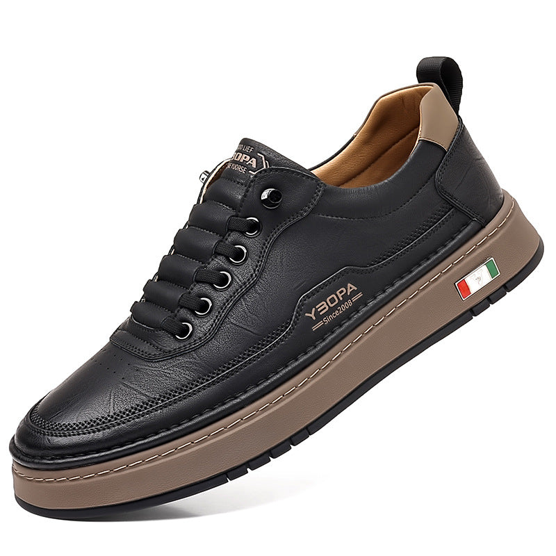 Men's Breathable Casual Leather Sneakers