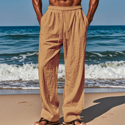 Men's breathable linen casual sports pants