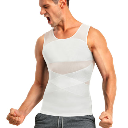 Men's Breathable Mesh Slim Fit Body Shaping Vest