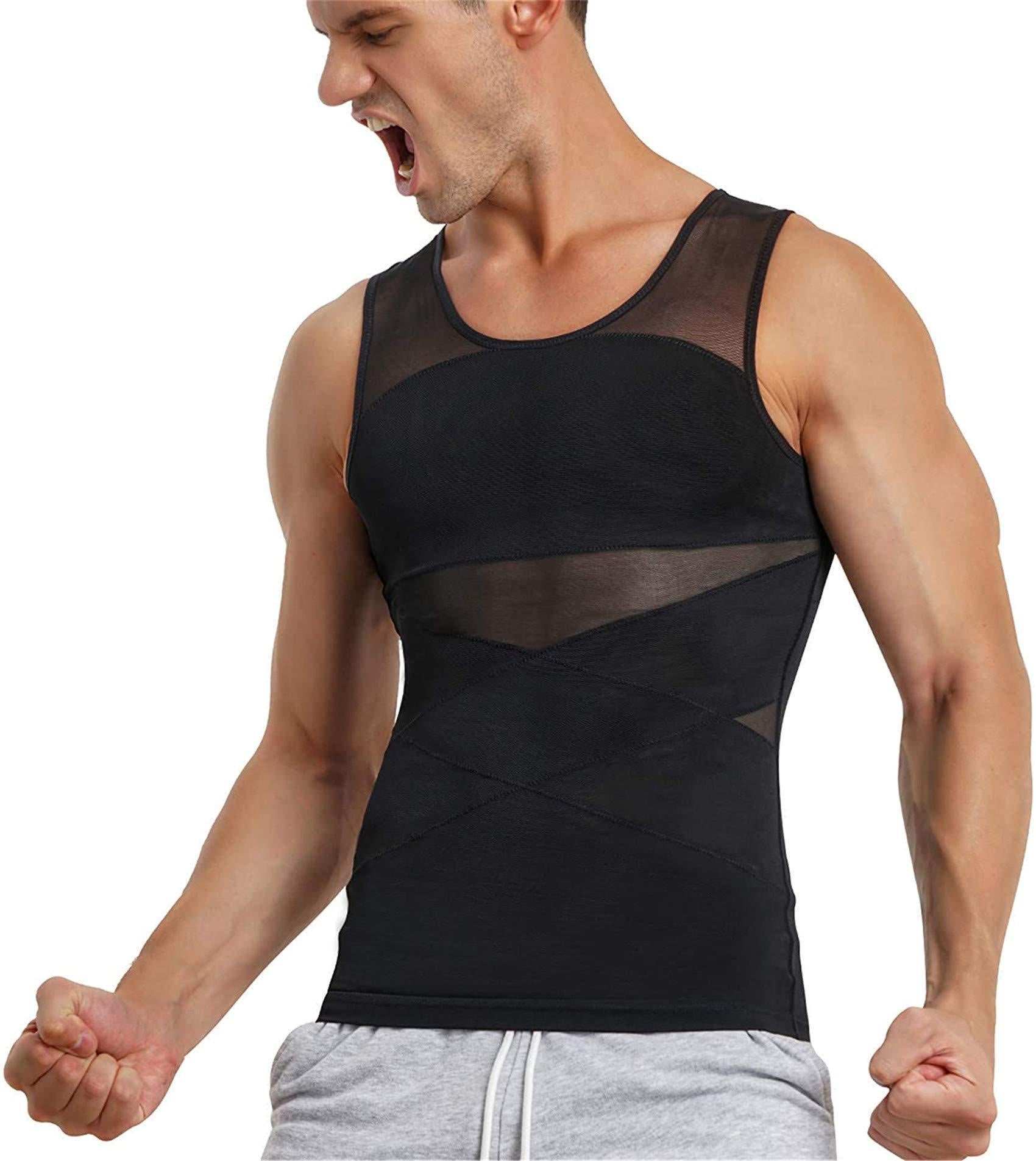 Men's Breathable Mesh Slim Fit Body Shaping Vest