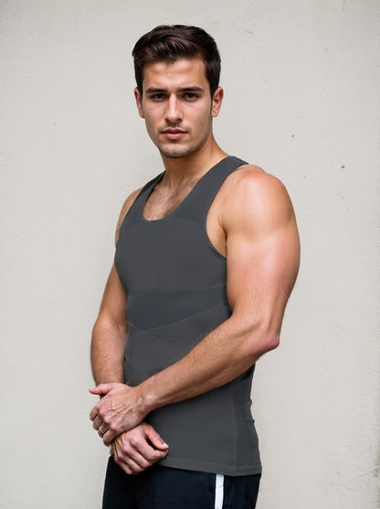 Men's Breathable Mesh Slim Fit Body Shaping Vest