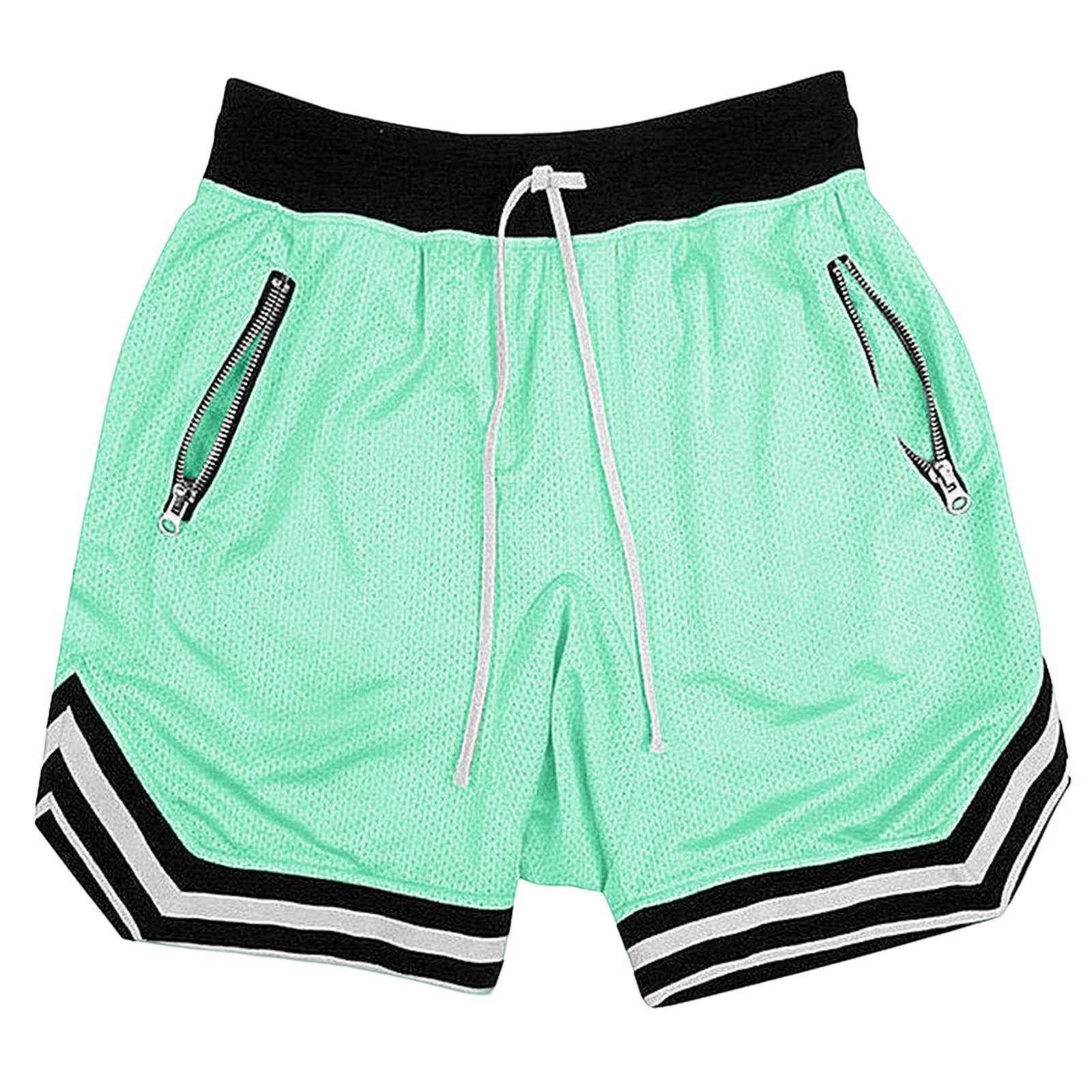 Men's Breathable Mesh Sports Shorts for Basketball and Gym Training