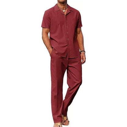 Men's Breathable Shirt and Pants Set