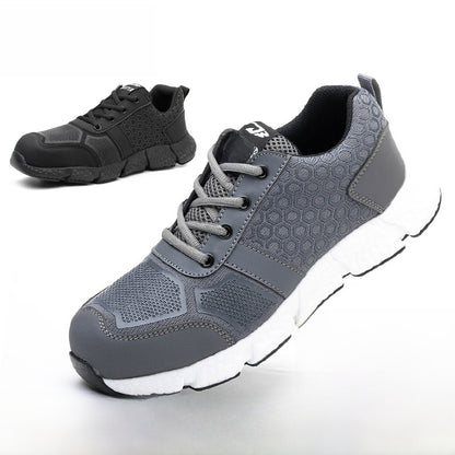Men's Breathable Steel Toe Safety Work Shoes