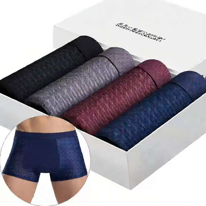 Men's Breathable Striped Boxer Underwear