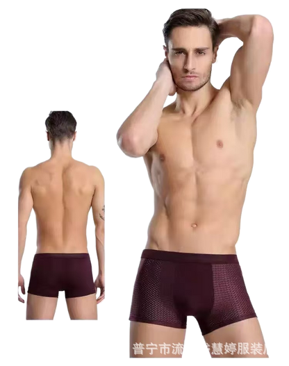 Men's Breathable Striped Boxer Underwear