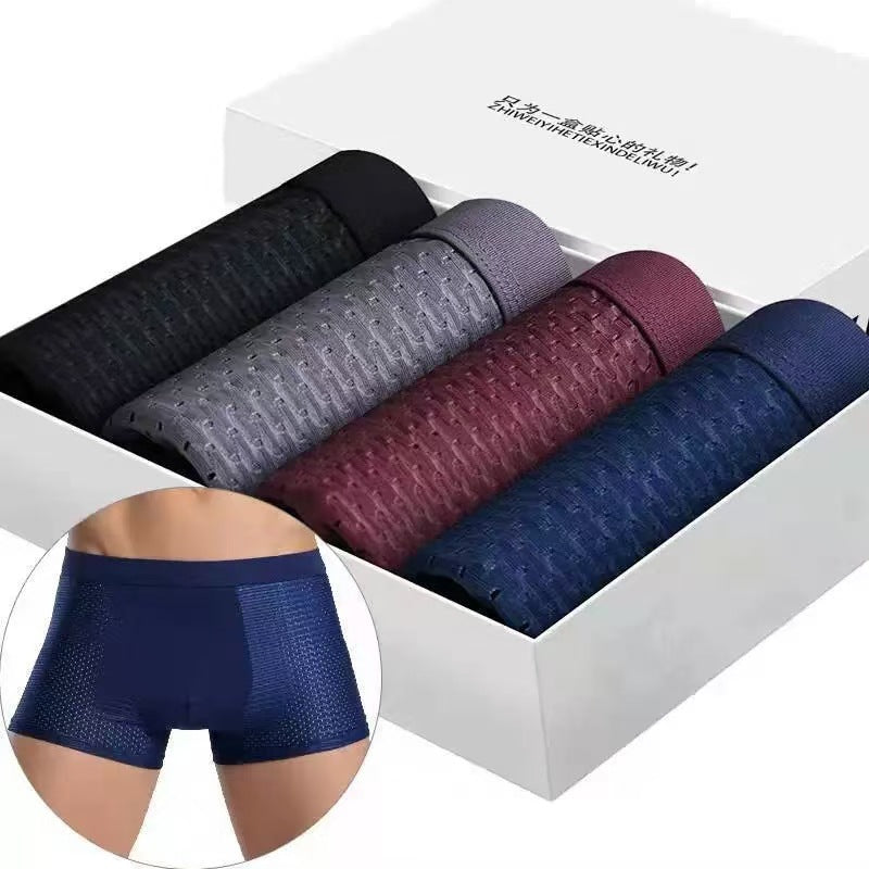 Men's Breathable Striped Boxer Underwear