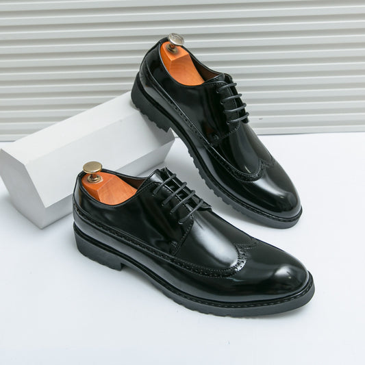 Men's Brogue Leather Shoes Tassel Wedding Dress Shoes