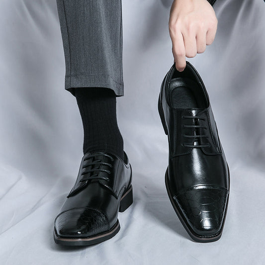 Men's Brogue Leather Shoes Tassel Wedding Dress Shoes